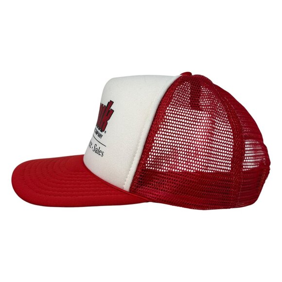 Plank The Plank Company Red/White Mesh Trucker Hat Adjustable Snapback Cap - Picture 3 of 13
